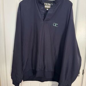 Zero Restriction Pullover Men’s Large Black Golf Wind Jacket Lightweight